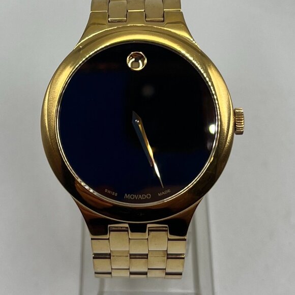 Movado Museum Classic Gold-Tone PVD Watch with Black Dial 17.1.36.1567 - Picture 1 of 5